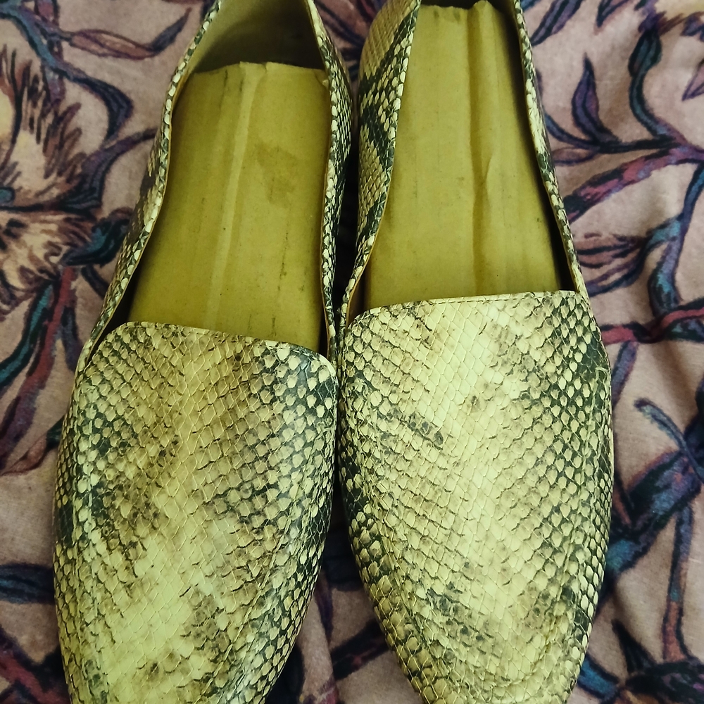 Caslon Snakeskin Patterned Flats - Tan